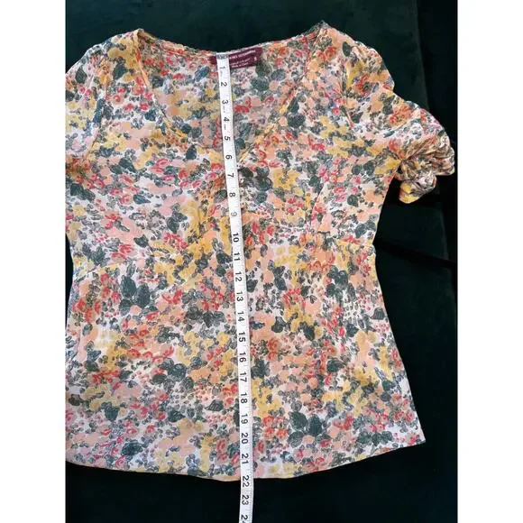 COMPTOIR DES COTONNIERS Silk Floral Blouse in Size 38 (8) - Picture 6 of 9